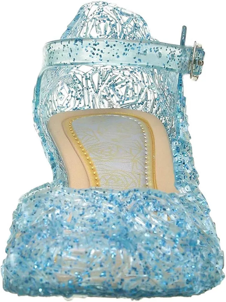 Princess Jelly Sandals for Girls Toddler Dress Up Shoes Cosplay Sandals Summer Cute Glitter Black School Shoes for Boys