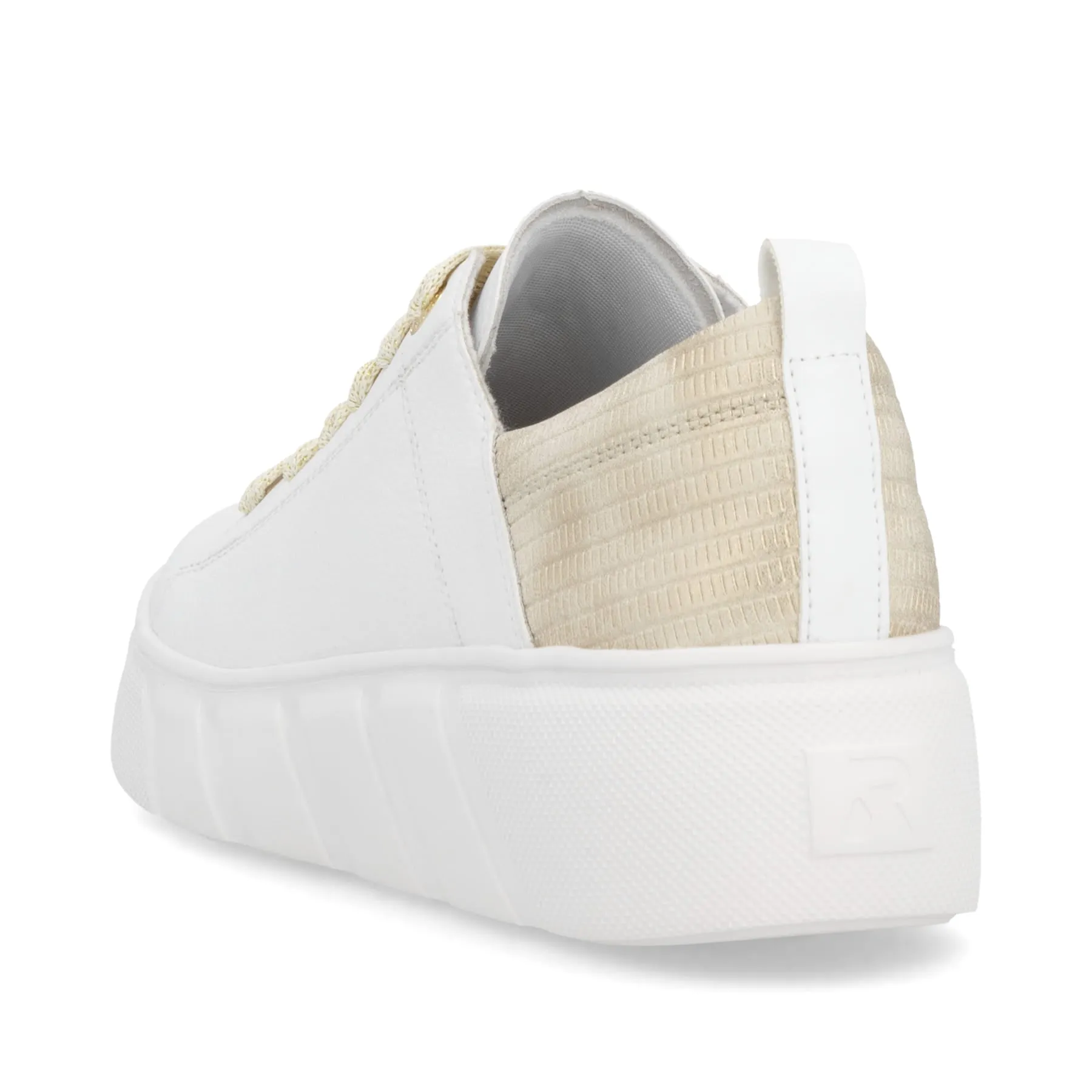 Rieker Womens Fashion Leather Trainers - White