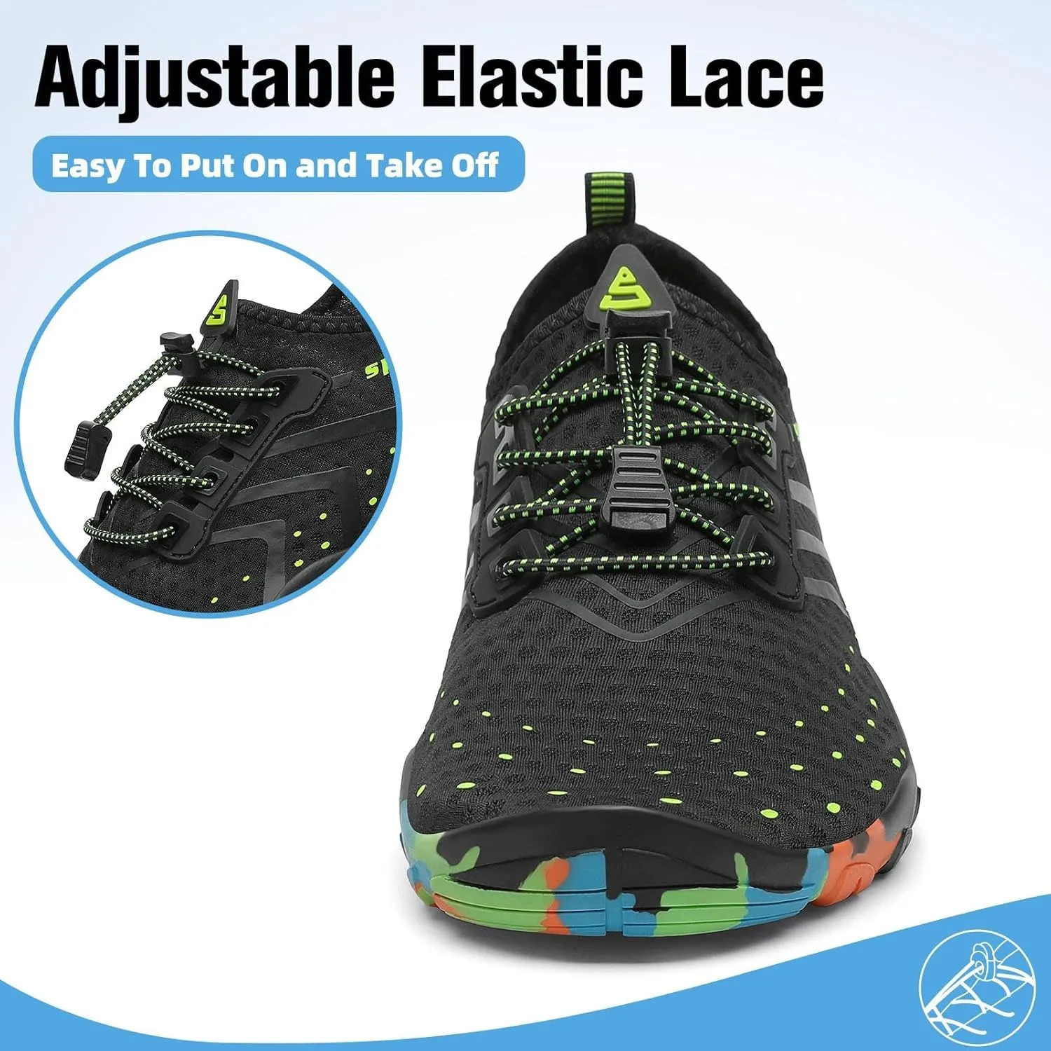 SAGUARO Quick-Dry Water Shoes for Women  Swim Shoes, Beach Shoes, Aqua Shoes with Lightweight, Breathable, Slip-Resistant Design for Pool & Outdoor Use
