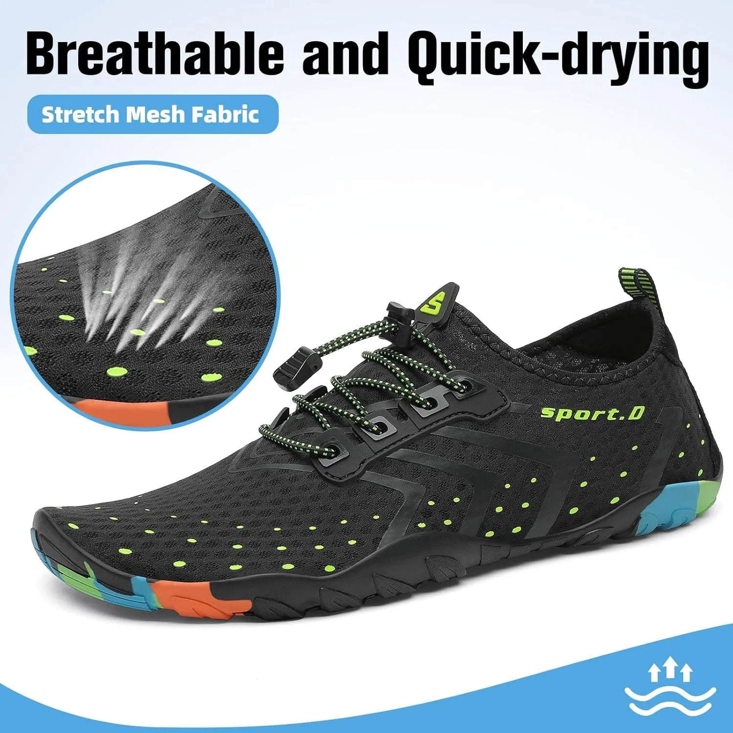 SAGUARO Quick-Dry Water Shoes for Women  Swim Shoes, Beach Shoes, Aqua Shoes with Lightweight, Breathable, Slip-Resistant Design for Pool & Outdoor Use