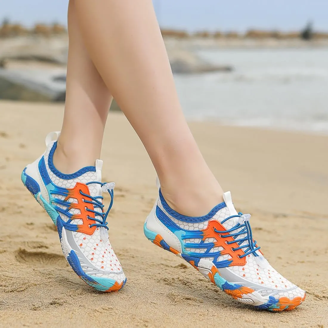 SAGUARO Quick-Dry Water Shoes for Women  Wide Toe Box Barefoot Shoes, Lightweight Breathable for Beach, Swimming and Outdoor Activities Size 6-11.5