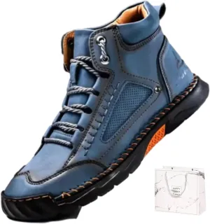 Sawbehind Men's Comfortable Handmade Leather Boots, Saw Behind Mens Boots Wide, Waterproof, Arch Support