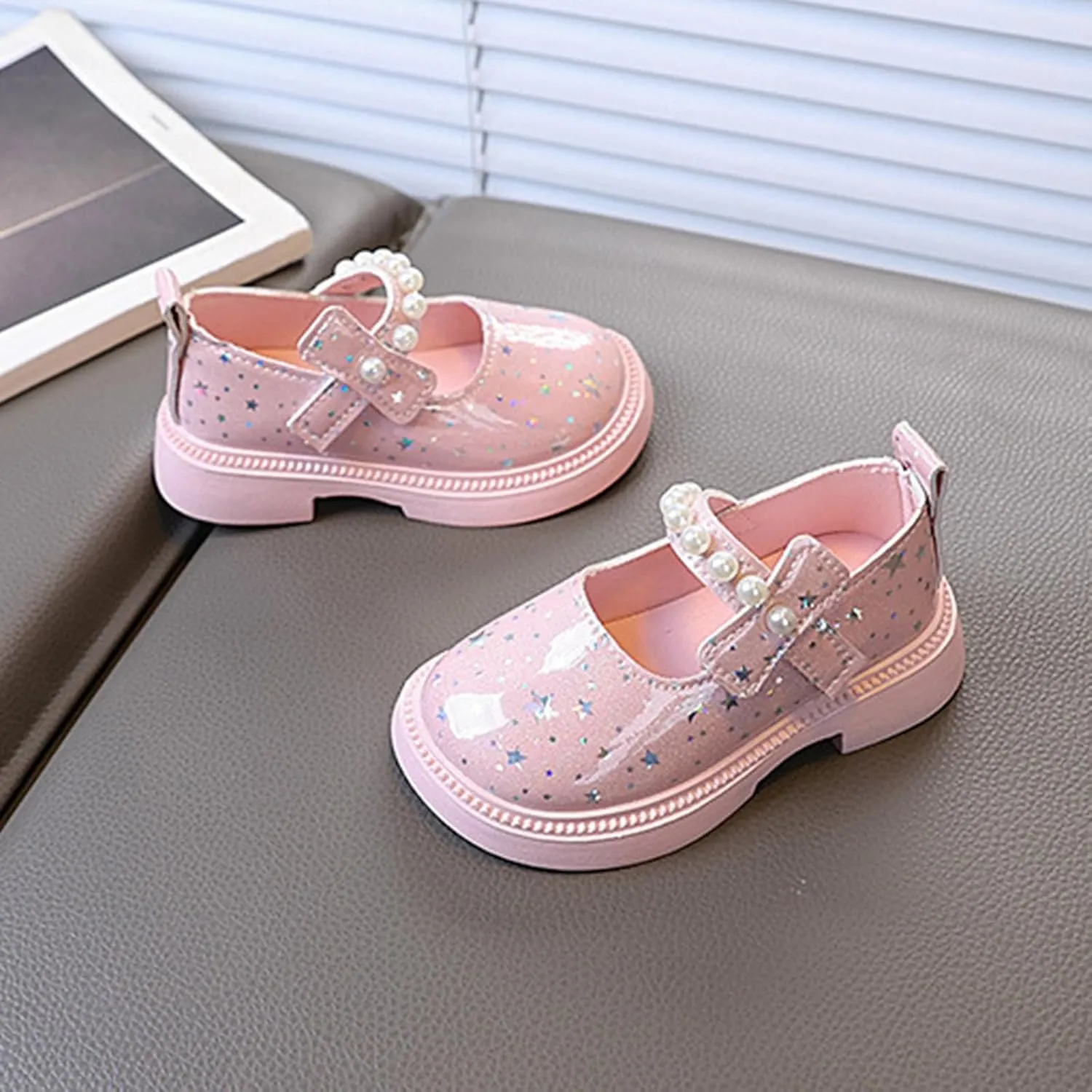 Sequins Rubber Sole Sandals For Girls Kids ow Heel Bow Crb Dress Shoes Toddler Summer Casual Glitter Trendy Shoes