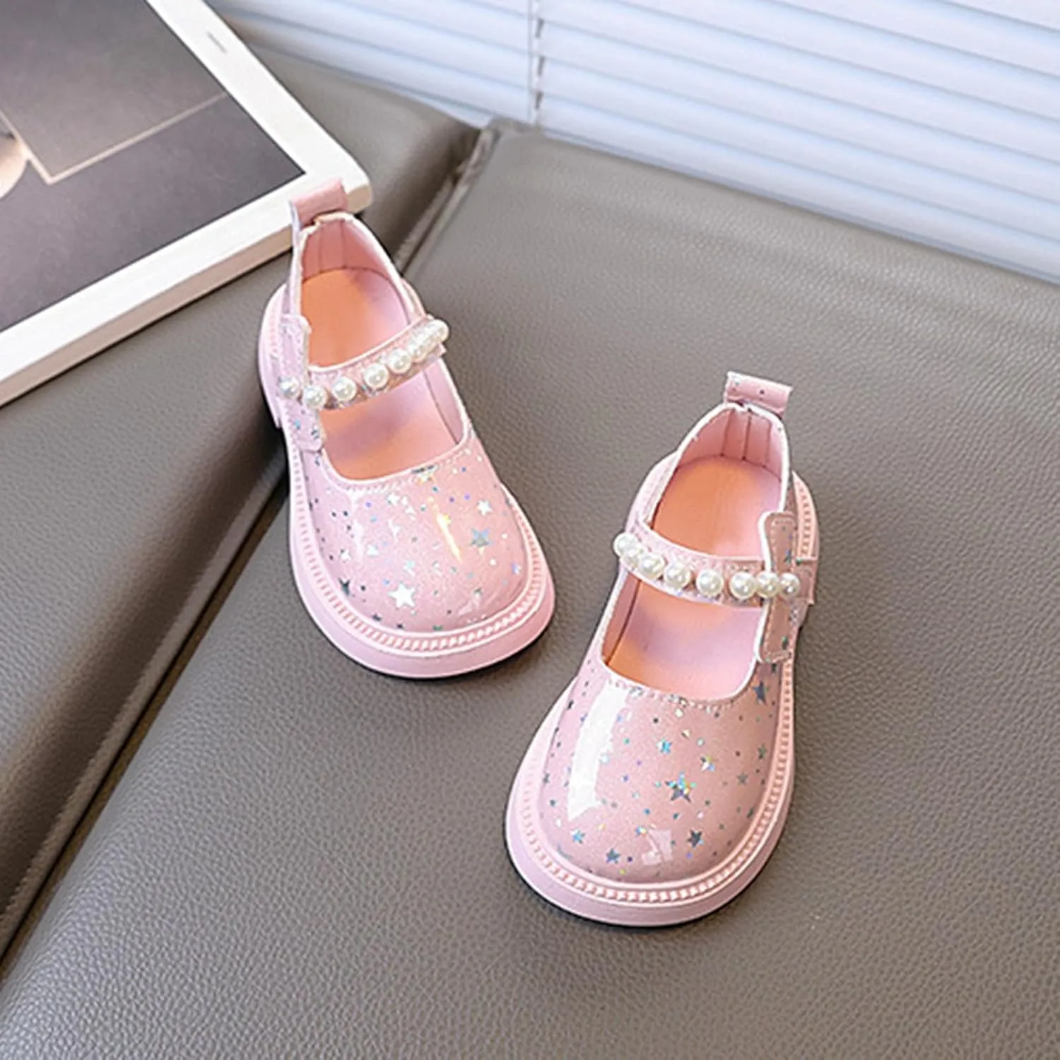 Sequins Rubber Sole Sandals For Girls Kids ow Heel Bow Crb Dress Shoes Toddler Summer Casual Glitter Trendy Shoes