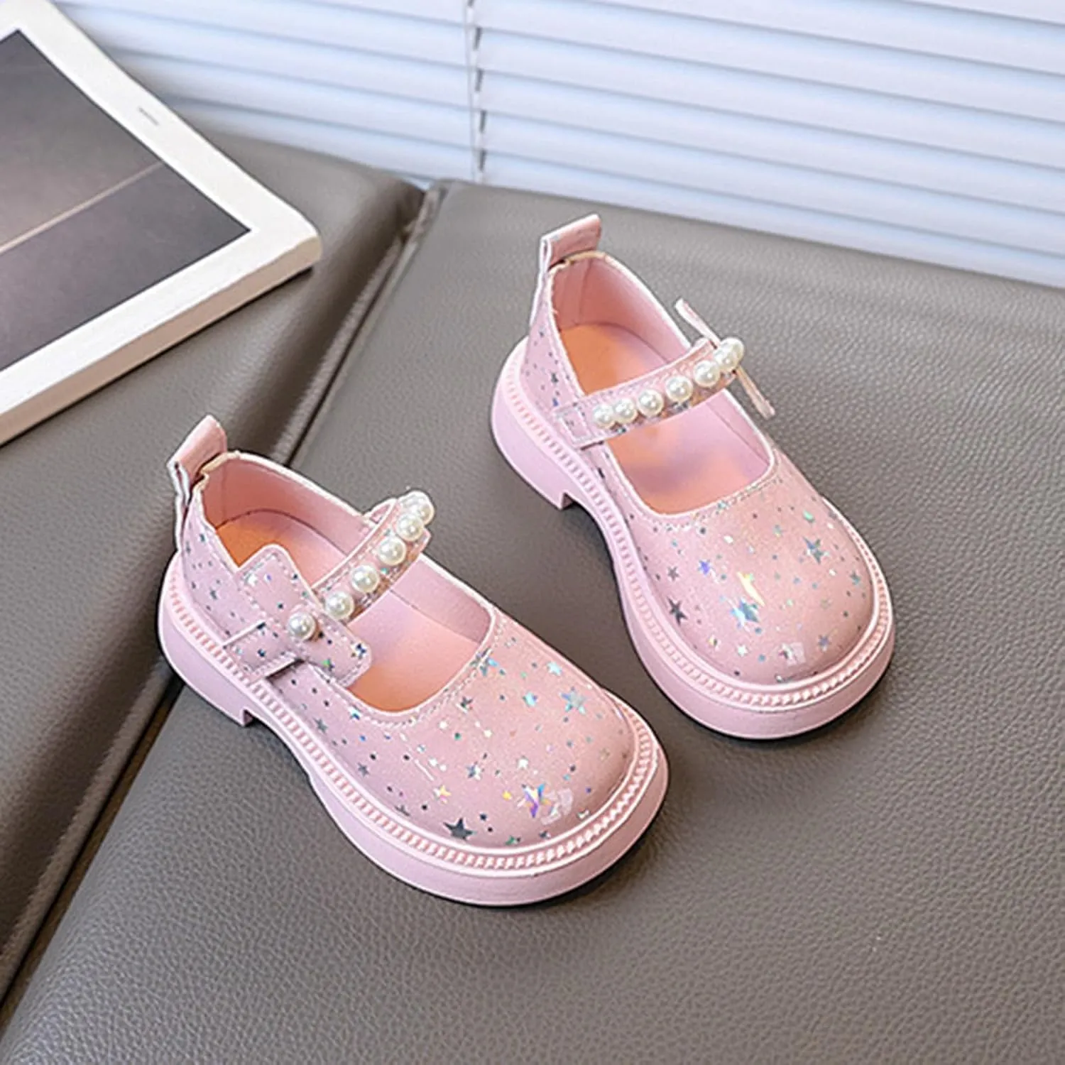 Sequins Rubber Sole Sandals For Girls Kids ow Heel Bow Crb Dress Shoes Toddler Summer Casual Glitter Trendy Shoes