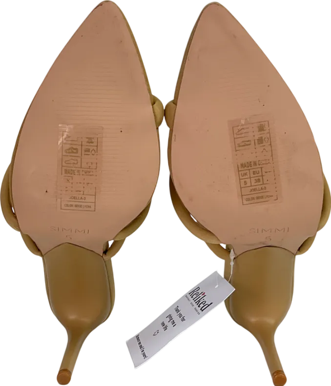 Simmi London Beige Nude Lycra Mules UK 5 EU 38 