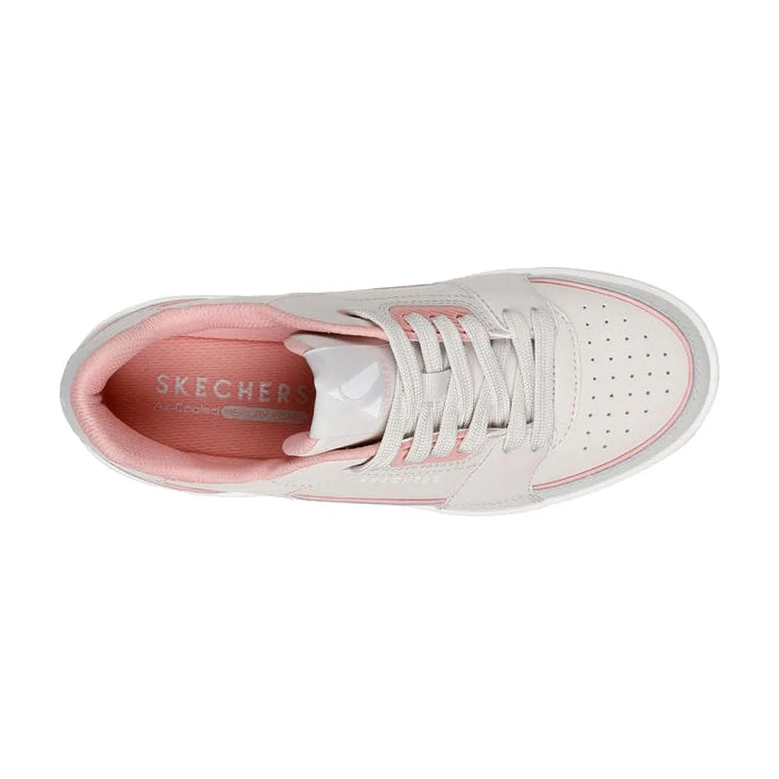 Skechers Uno Court Courted Style Off  White Coral