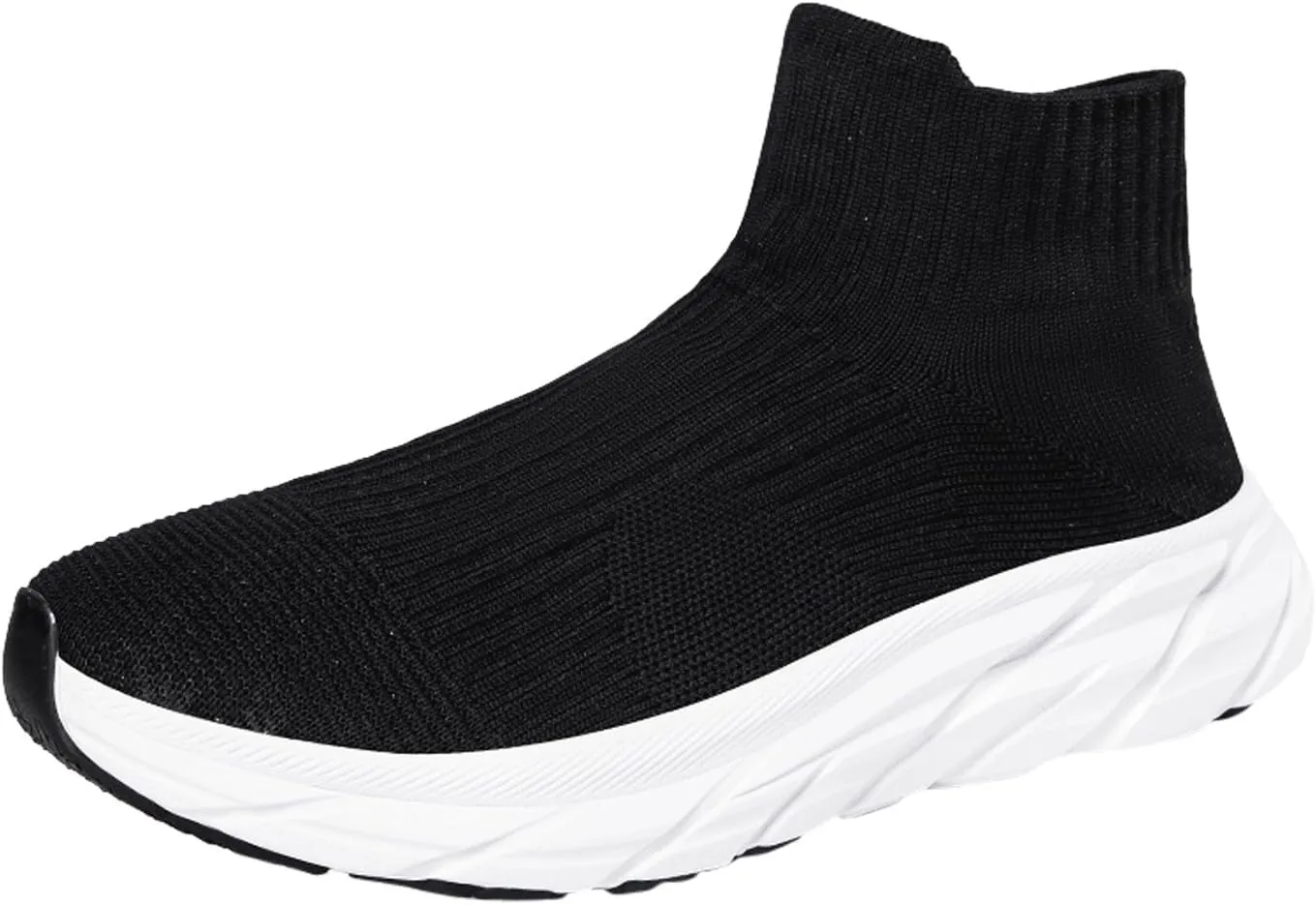 Slip on Walking Shoes Women Comfy Knitted Non Slip Vintage Wide Running Shoes Breathable Gym Workout Shoes Lightweight Fashion Sneakers