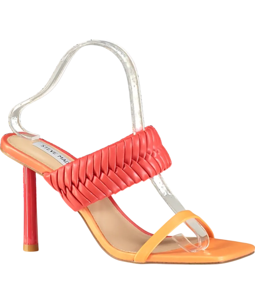 STEVE MADDEN Pink/ Orange Enamor - Heeled Mules UK 6 EU 39 