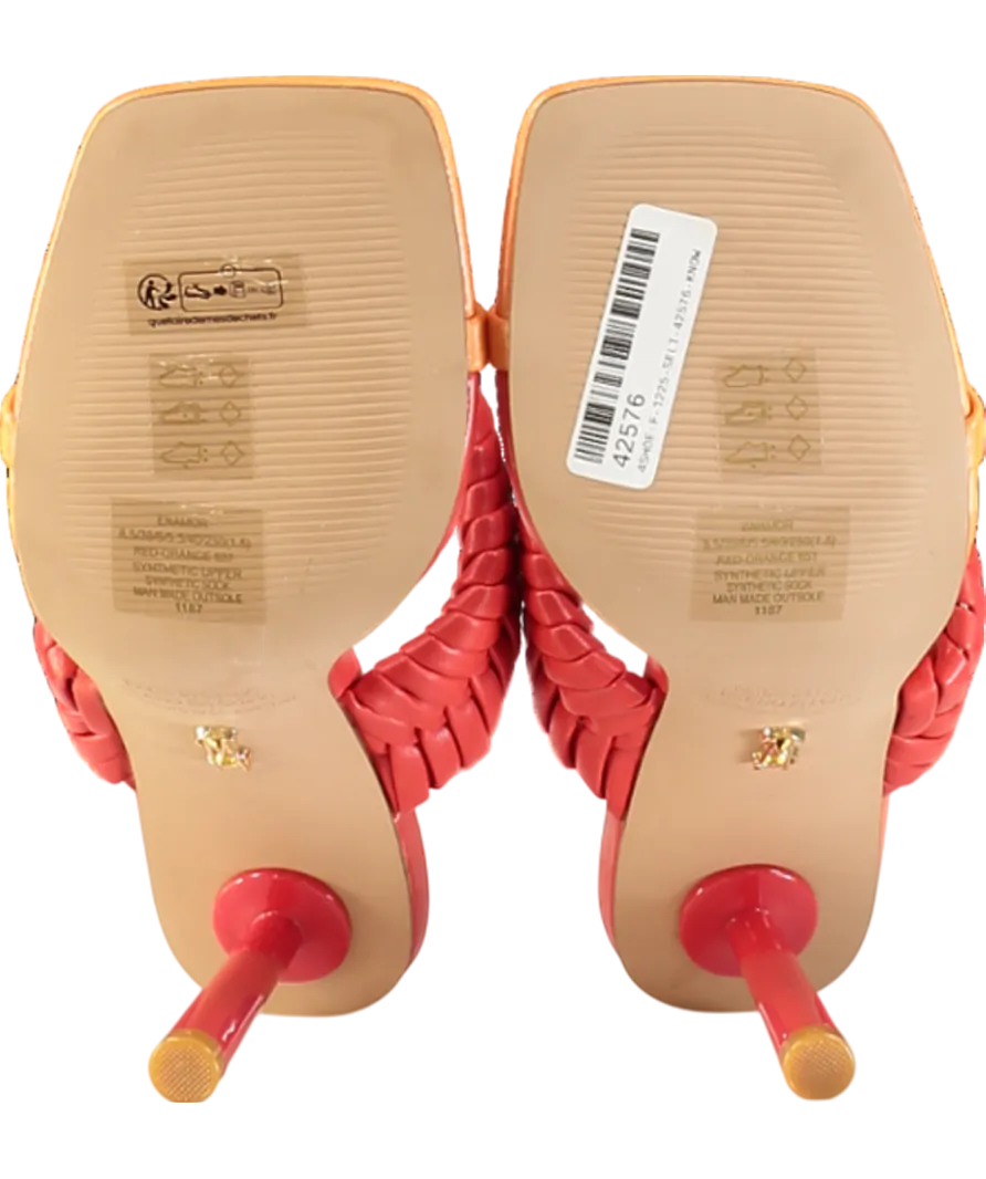 STEVE MADDEN Pink/ Orange Enamor - Heeled Mules UK 6 EU 39 