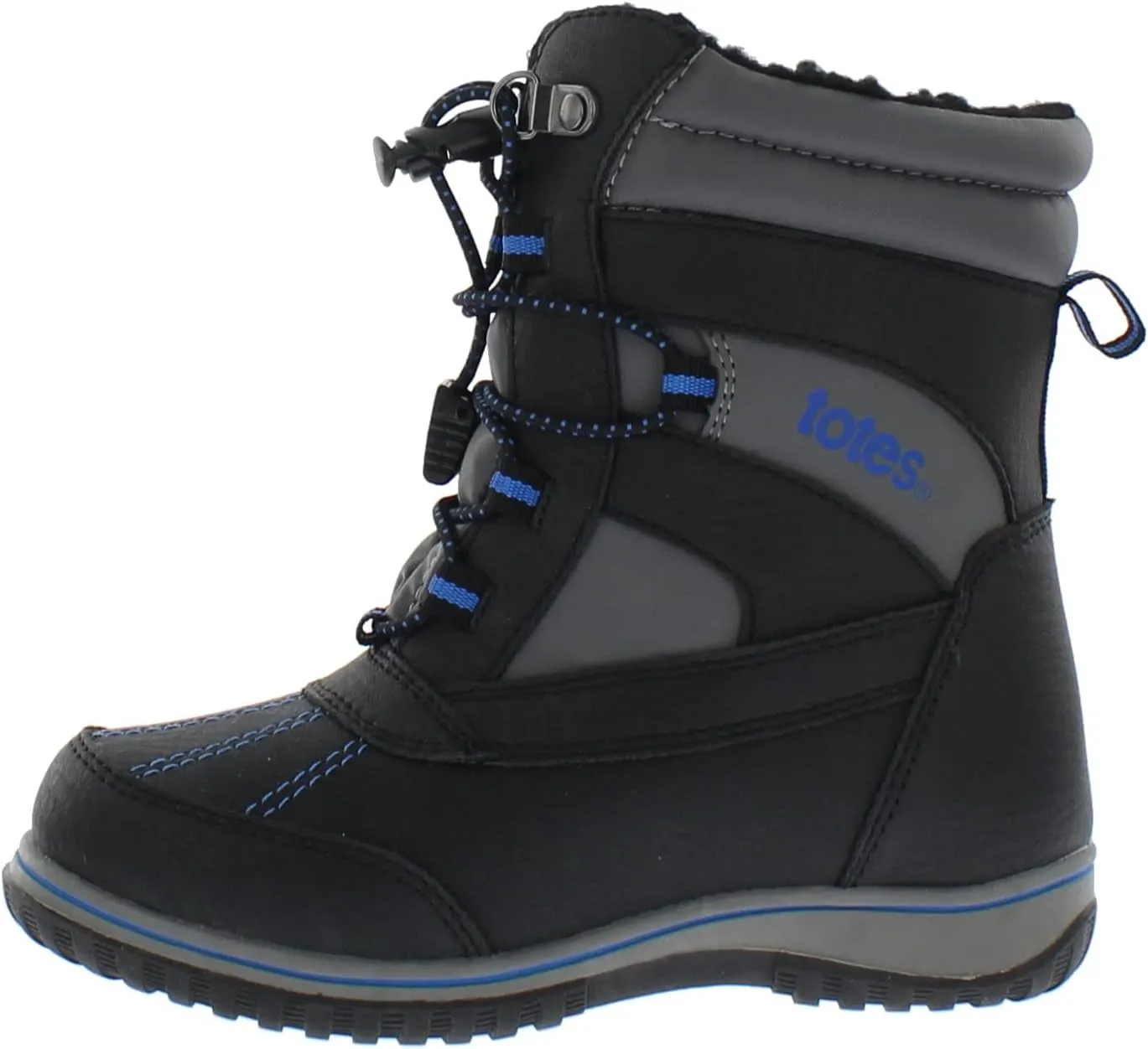 totes Kids Snow Boots with Elastic Lace Toggle Closure Buster All-Weather Insulated Winter Boots Built for Comfort, Durability - Keeps Feet Warm & Dry