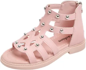 Water Shoes for Kids High Top Sandals Fashion Summer Little Girl Beads High Top Princess Children Toddler Slippers Girl