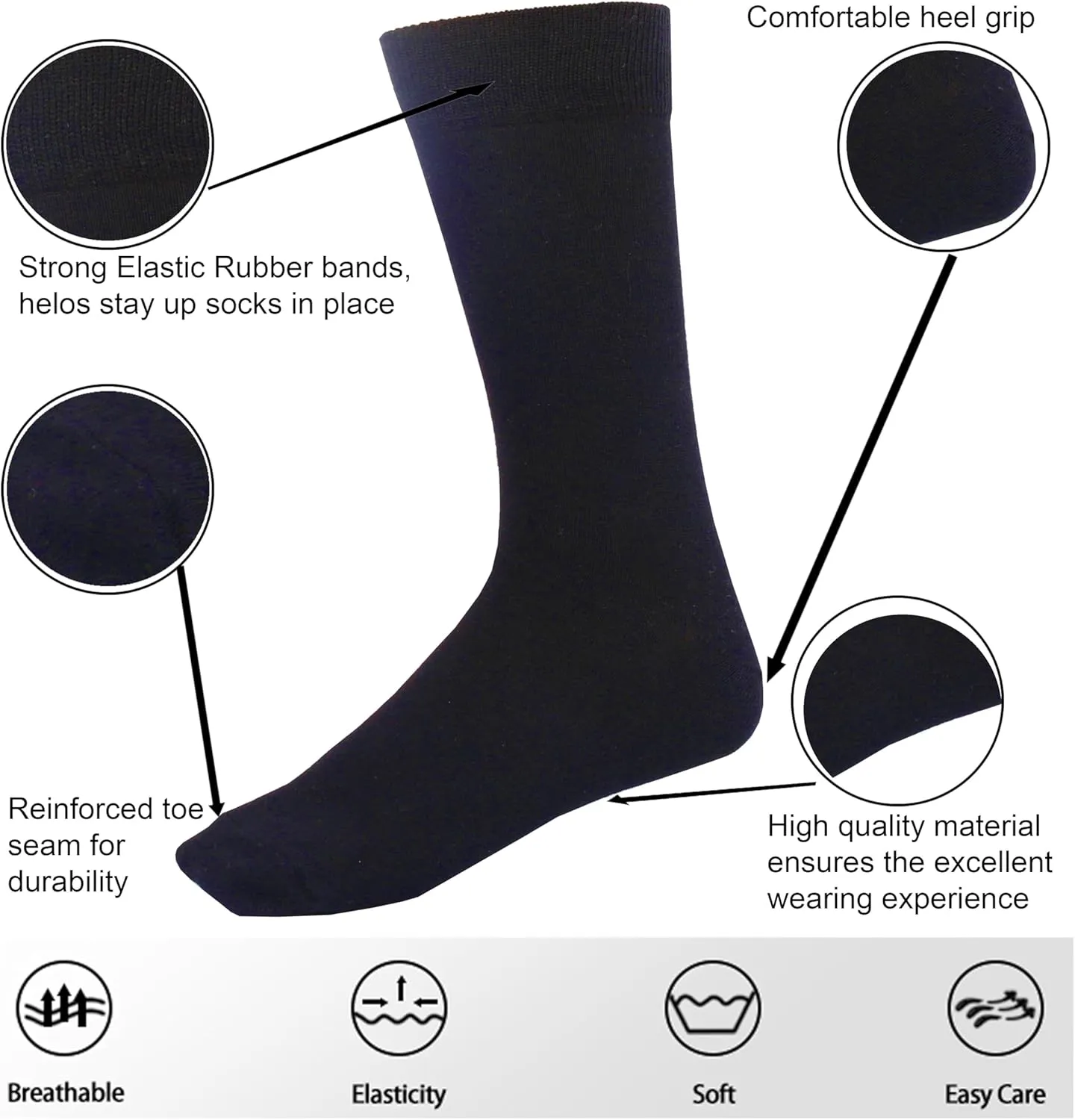 Women Cotton Dress Socks Soft Comfortable Thin Fine Elegant Breathable And Durable.