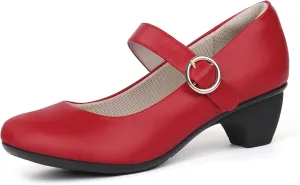 Women Mary Janes Pumps Chunky Shoes Dress Shoes