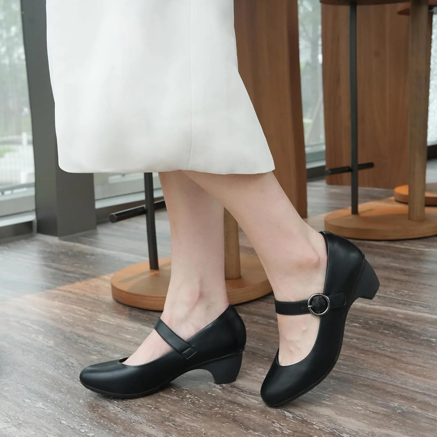 Women Mary Janes Pumps Chunky Shoes Dress Shoes