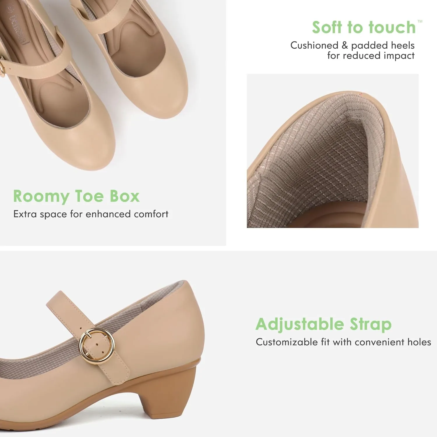 Women Mary Janes Pumps Chunky Shoes Dress Shoes