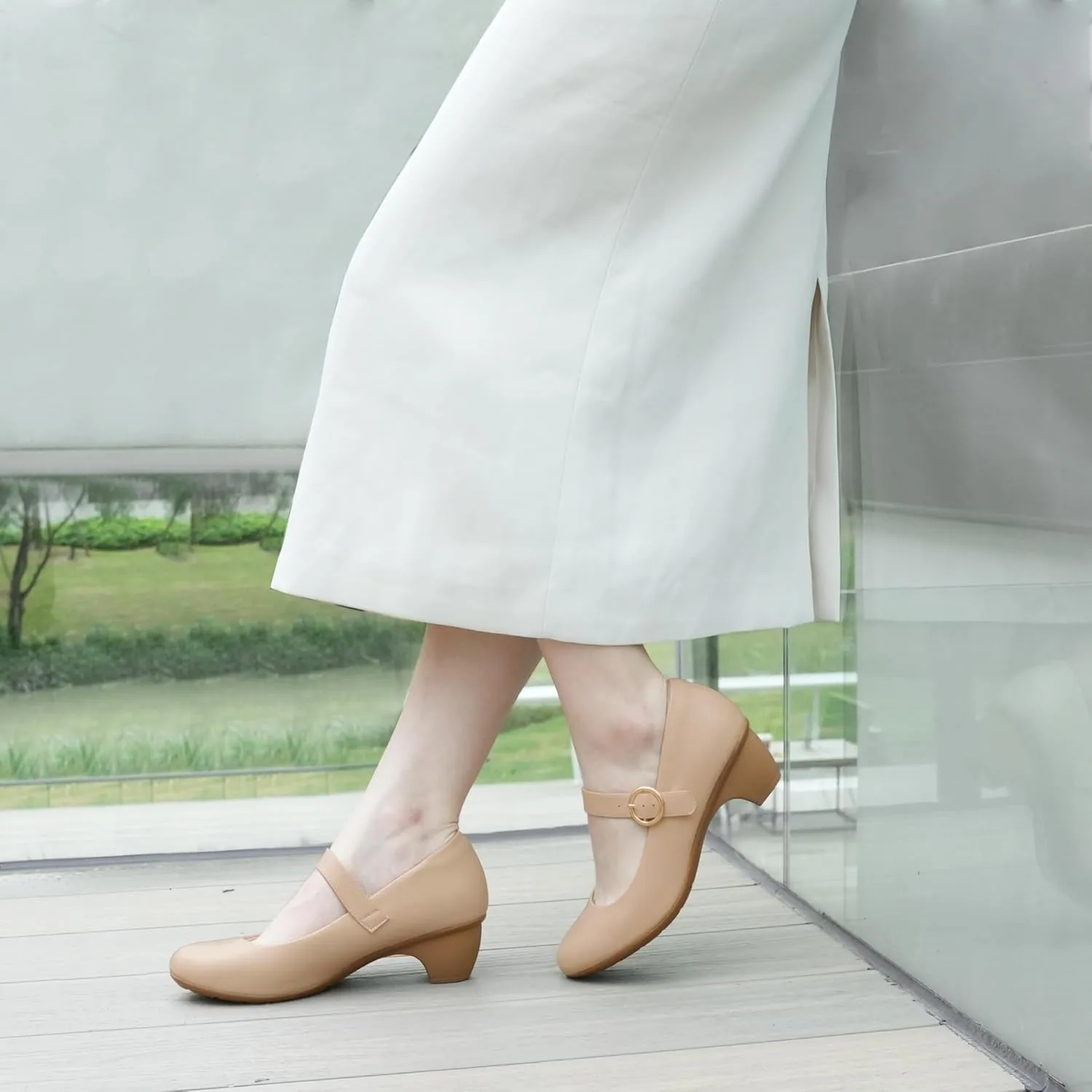 Women Mary Janes Pumps Chunky Shoes Dress Shoes