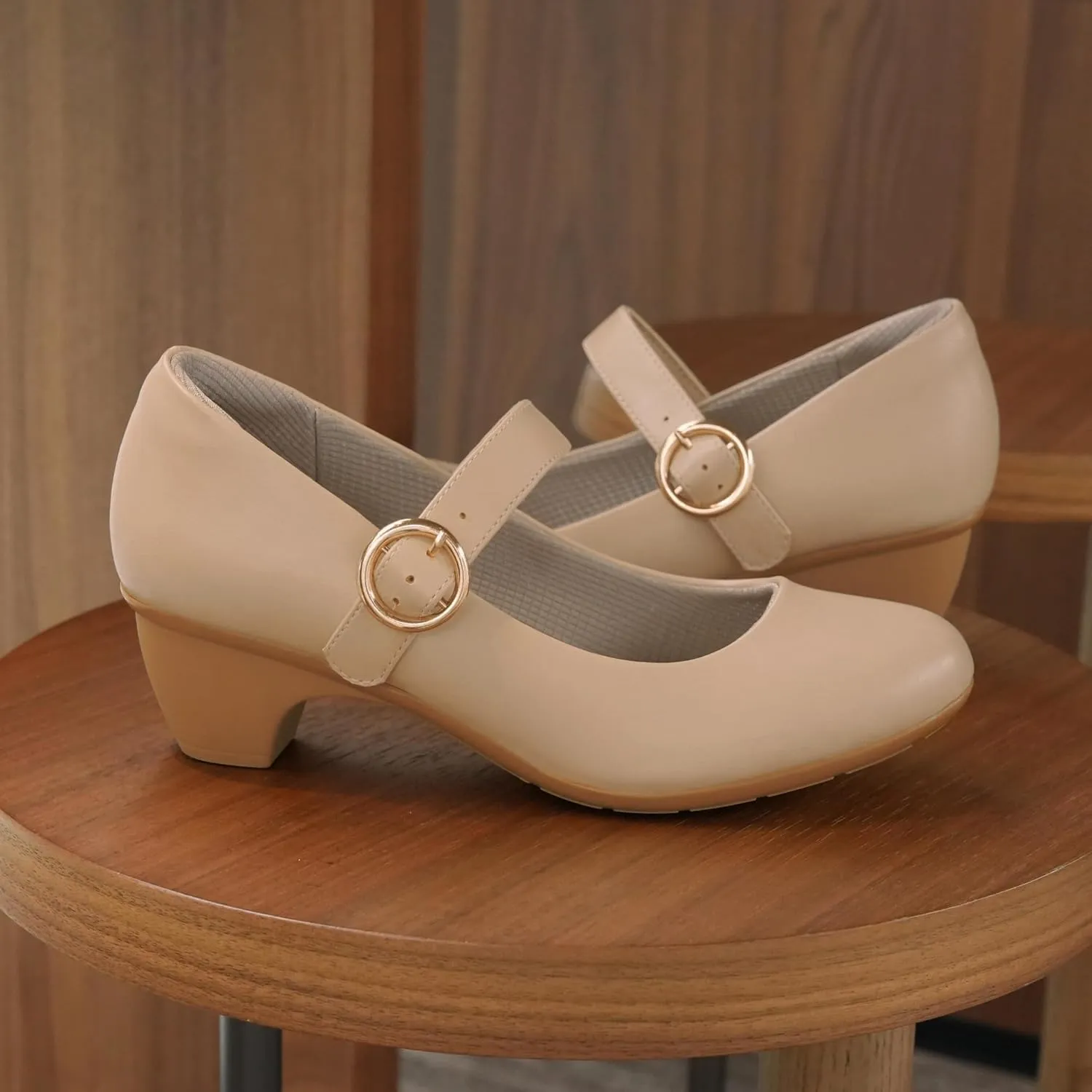 Women Mary Janes Pumps Chunky Shoes Dress Shoes