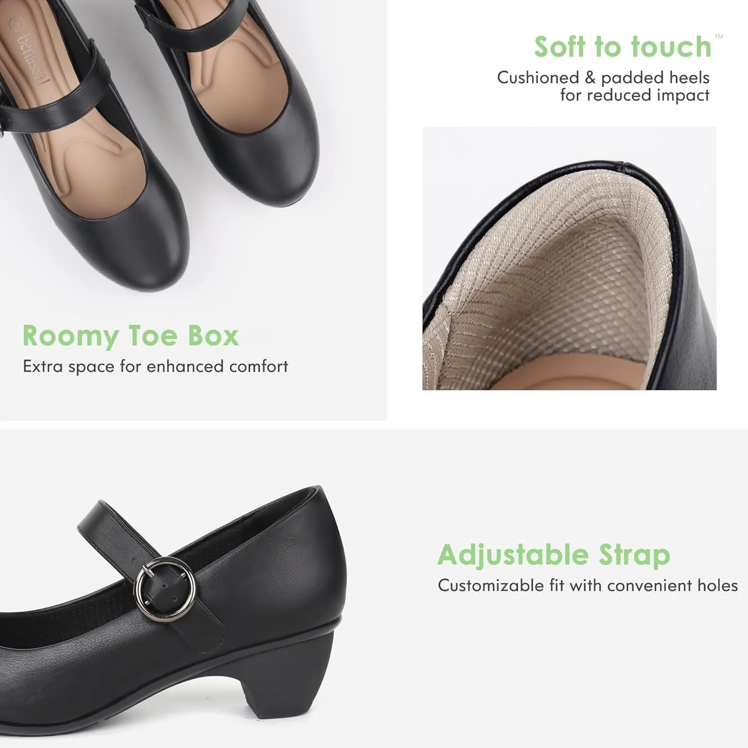 Women Mary Janes Pumps Chunky Shoes Dress Shoes