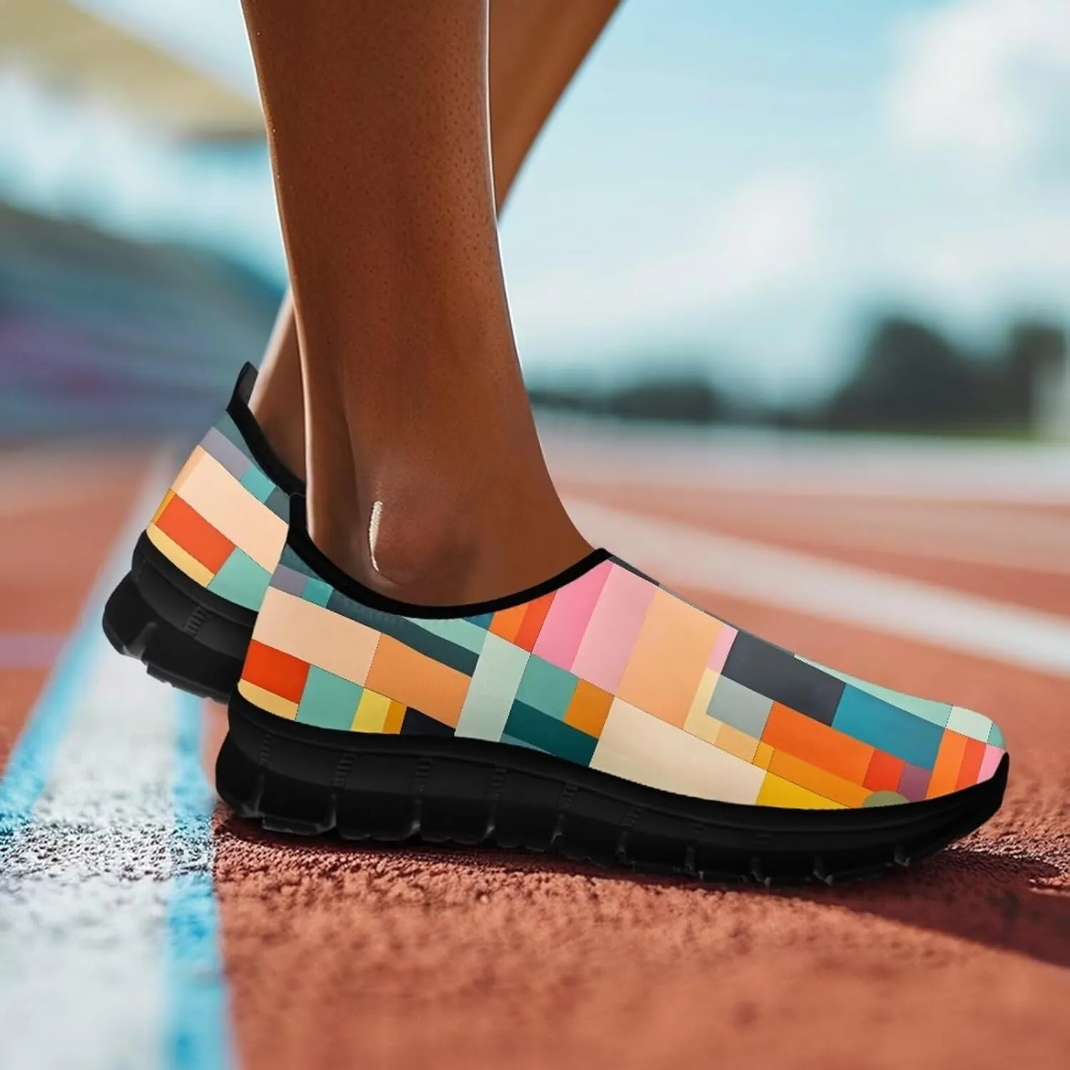 Women Slip On Walking Shoes Casual Mesh-Comfortable Tennis Sneakers Lightweight Breathable
