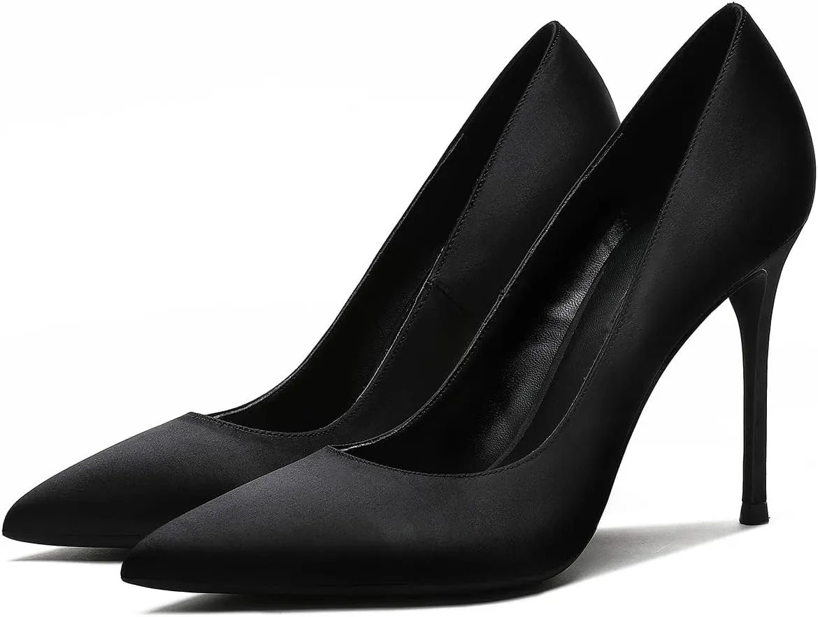 Women's Classic Pointed Toe Elegant Slip on Stieletto Dress Pumps Shoes