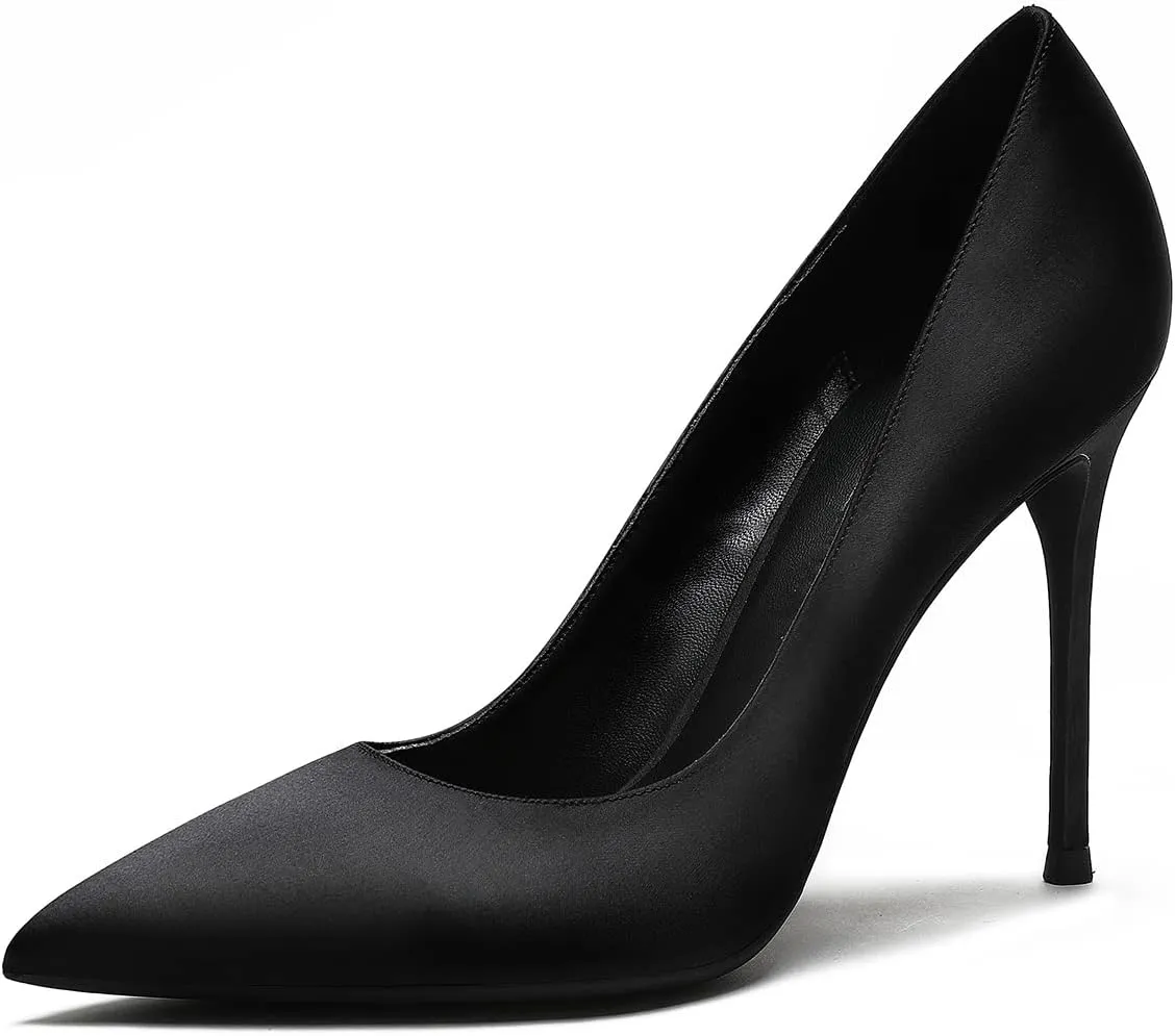 Women's Classic Pointed Toe Elegant Slip on Stieletto Dress Pumps Shoes