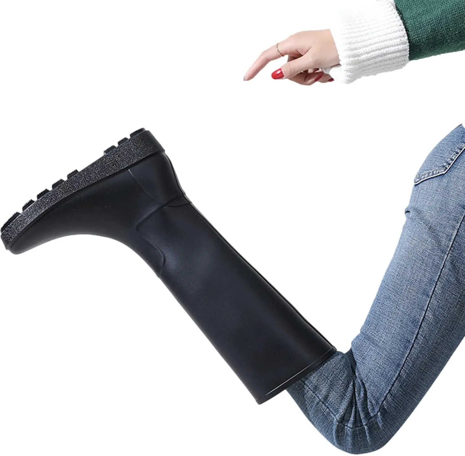 Women's Knee High Wedge Heel Waterproof Slip-On Rain Boots
