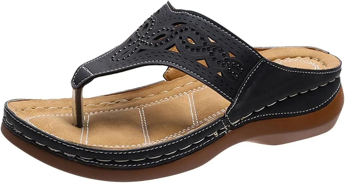 Womens Orthopedic Walking Sandals with Arch Support Adjustable Straps Comfortable Summer Beach Casual Outdoor Slides Plantar Fasciitis Relief Recovery Footwear