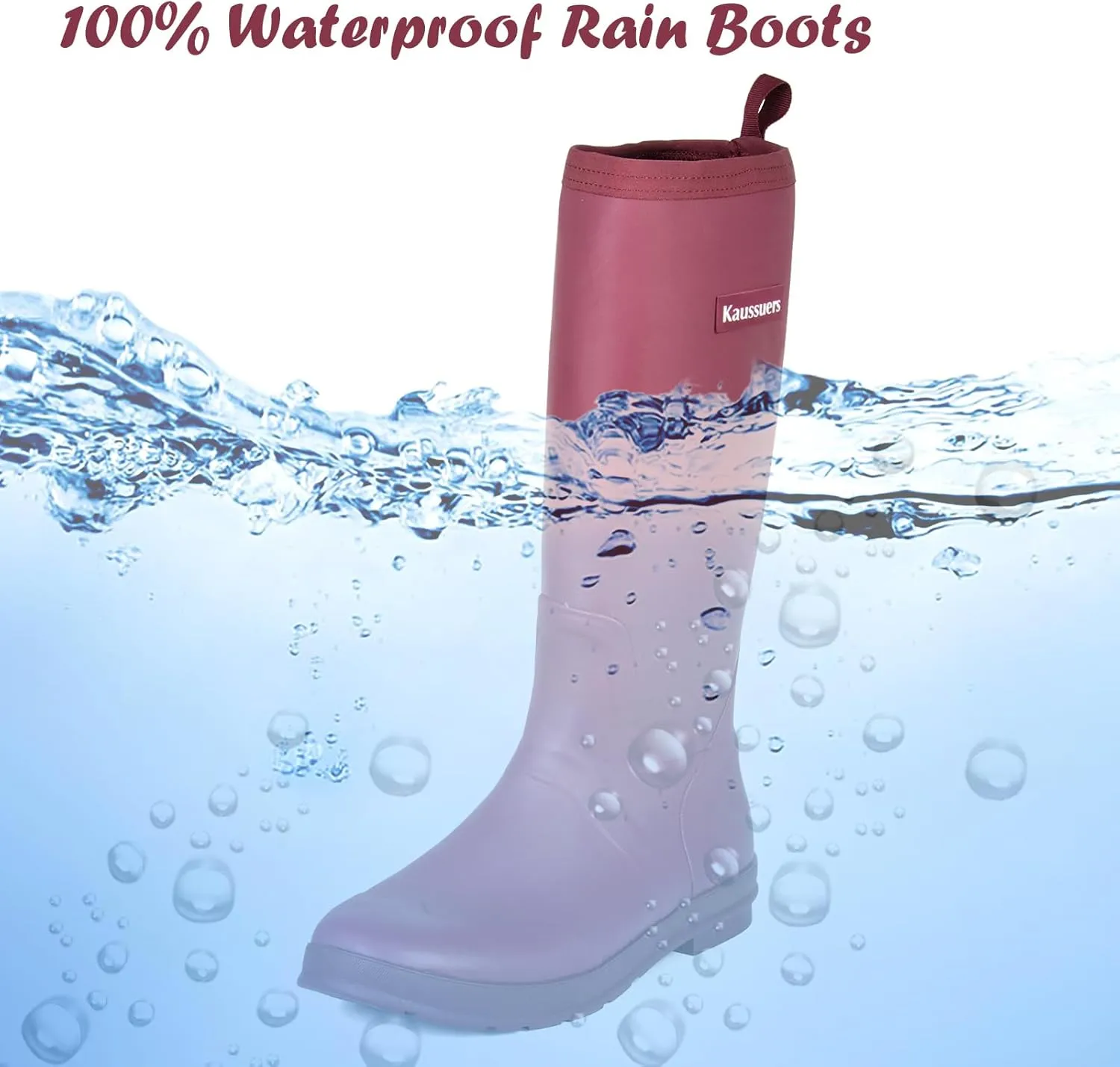 Women's Rain Boots Waterproof Rubber Women Shoes Snow Boots And Anti-slip Outdoor Muck Boots For women Garden Fishing Farm Camping