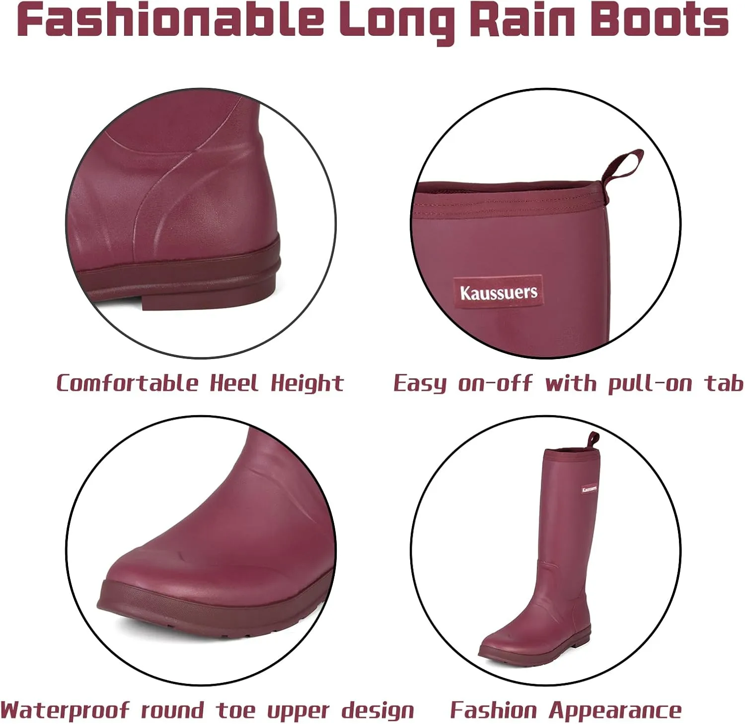 Women's Rain Boots Waterproof Rubber Women Shoes Snow Boots And Anti-slip Outdoor Muck Boots For women Garden Fishing Farm Camping