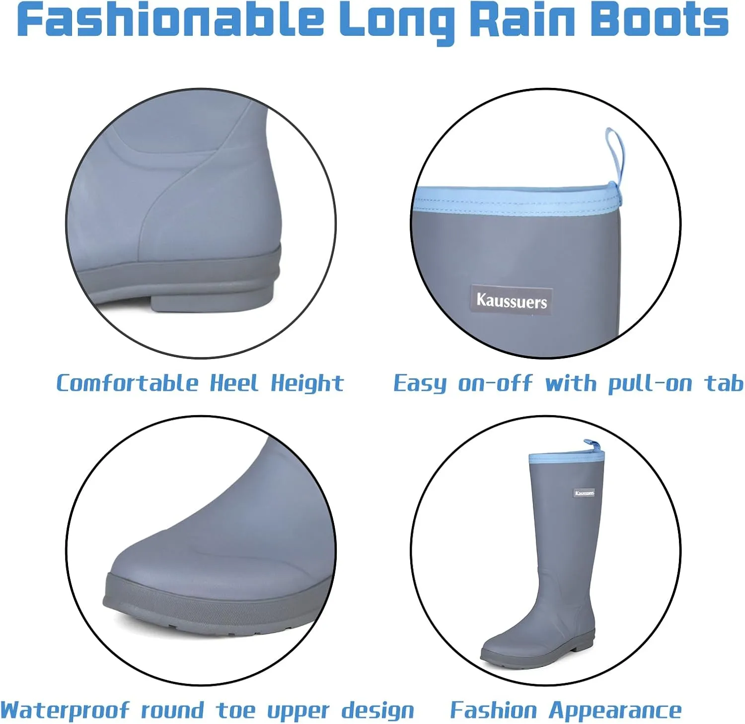 Women's Rain Boots Waterproof Rubber Women Shoes Snow Boots And Anti-slip Outdoor Muck Boots For women Garden Fishing Farm Camping