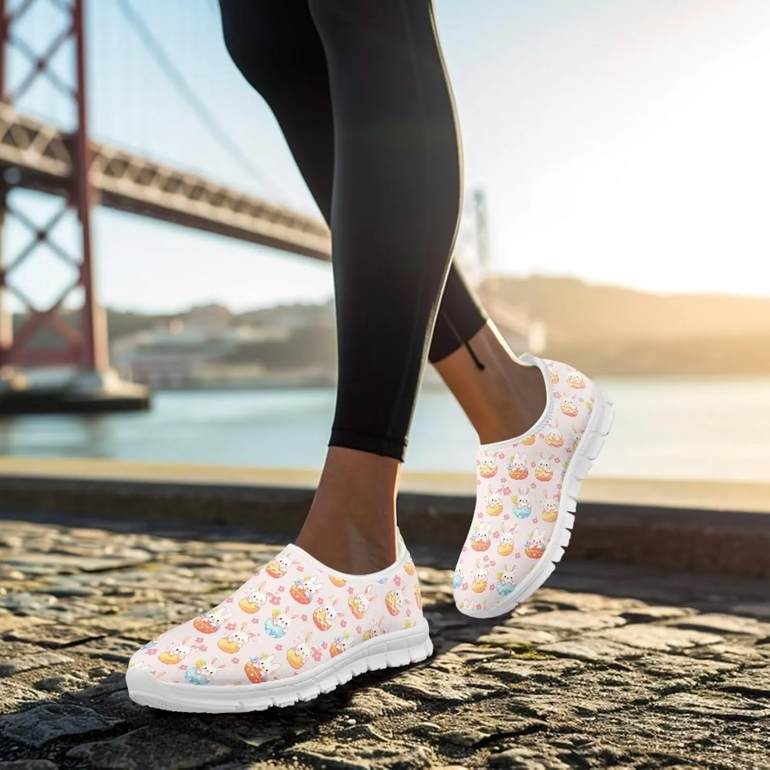 Women's Sneakers Comfy Breathable Lightweight Low Cut Non Slip Walking Running Shoes Valentine's Prints