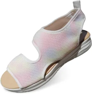 Women's Summer Fashion Cloth Breathable Open Toed Sandals Comfortable Platform Shoes Women Wedge Sandals Closed Toe