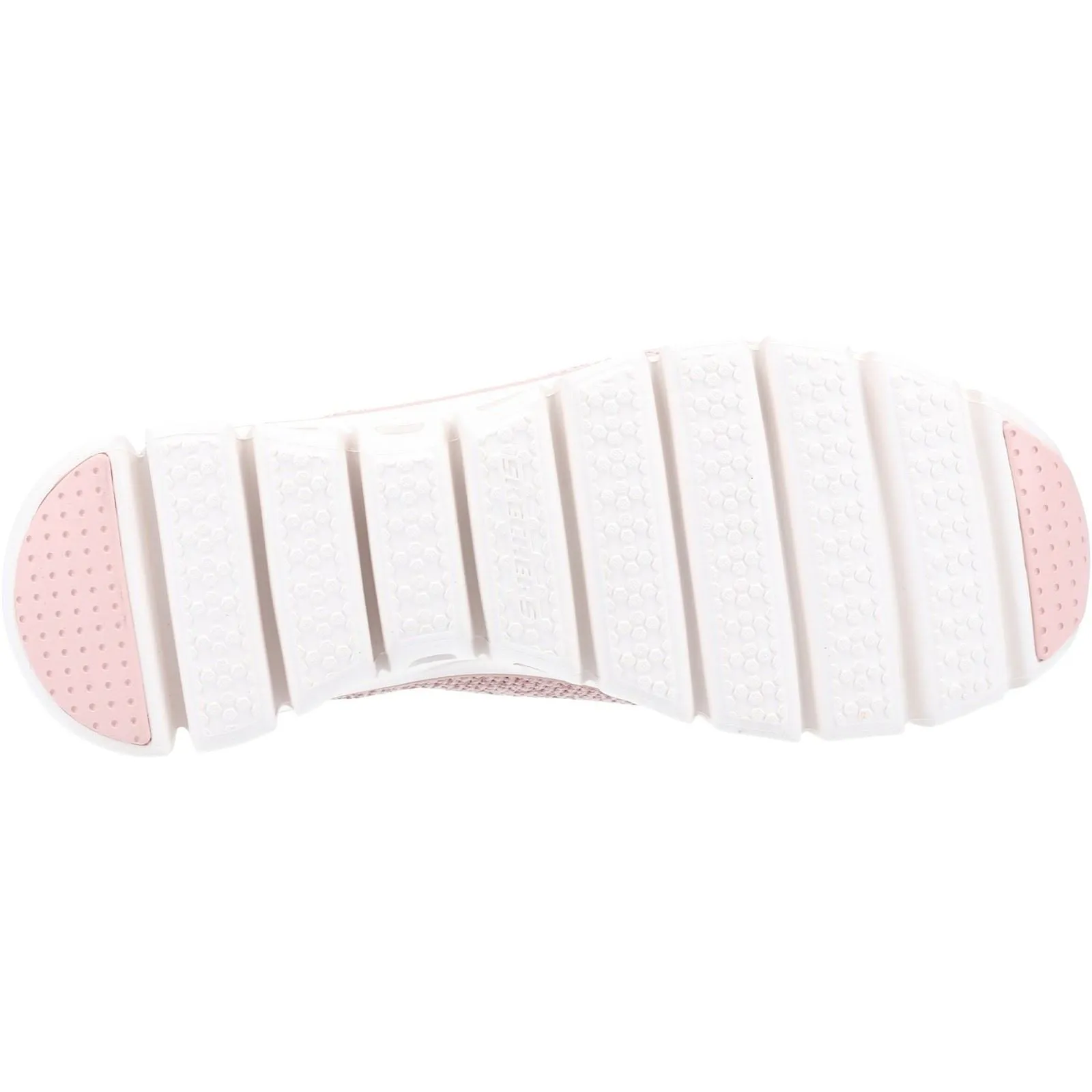Women's Wide Fit Skechers 104198 Glide Step Grand Flash Trainers - Rose